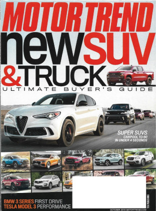 MOTOR TREND 2018 OCT - BLAZER, TESLA 3, HOT SUV SHOOTOUT